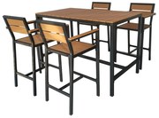 Set de dining pentru grădină în culoare naturală pentru patru persoane Nova – Bonami Selection