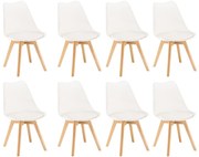 Scaun de masă Silla 8 bucăți în alb