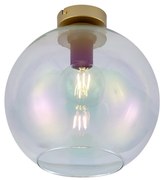 Plafonieră Art Deco aurie cu sticlă curcubeu - Sandra