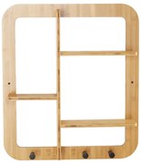 Raft de perete Artid 2, bambus, 52 x 10 x 59,5 cm
