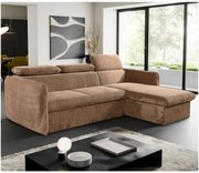 Canapea colțar extensibilă în L BEJA, bej, cu spațiu de depozitare, dreapta