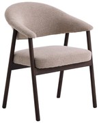 Set de scaune de sufragerie bej cu cotiere 2 buc. din lemn de stejar Elk – Unique Furniture