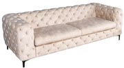 Canapea design Chesterfield, Catifea, Champagner, MODERN BAROCK