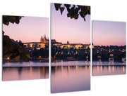Tablou cu palatul din Praga și Vltava (90x60 cm)