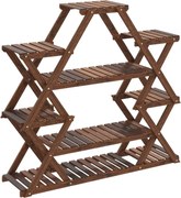 vidaXL Suport pentru flori, 110x25x105 cm, lemn masiv de brad