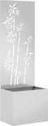 vidaXL Ecran de intimitate pentru grădină Floral Argintiu 50 x 140 cm
