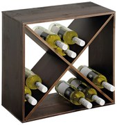 Kesper 69241 Raft pentru vin, finisaj închis, 50 x50 x 25 cm