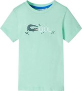 vidaXL Tricou pentru copii cu mâneci scurte verde deschis 92