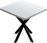 Masa bucatarie patrat texturata Homs, alb-negru, 70x70x75 cm, A0037