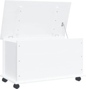 vidaXL Cufăr depozitare roți, alb, „ALTA” 73x39,5x43 cm lemn masiv pin