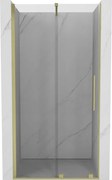 Mexen Velar uși de duș glisante 110 cm, transparent, auriu periat - 871-110-000-01-55