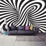 Fototapet - Cercuire 3D alb neagră (152,5x104 cm)