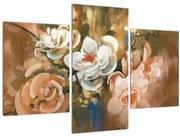 Tablou -Buchet de flori pictat (90x60 cm)