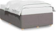 vidaXL Cadru de pat fără saltea, gri taupe, 120x200 cm, textil