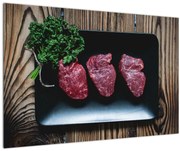 Tablou cu carne pe farfurie (90x60 cm)