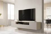 Comodă TV suspendată Nicole 200 cm cu nișă și sertare – cashmir / cashmir mat