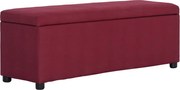 vidaXL Banchetă cu zonă de depozitare, roșu vin, 116cm, poliester