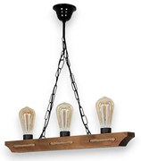 Lustra rustica fabricata manual din lemn CORFU 3L