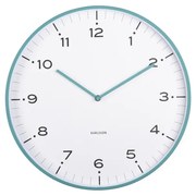 Karlsson 6011BL design ceas de perete albastru, diametru 40 cm