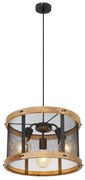 Pendul design industrial Jeanie negru, maro