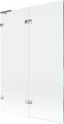 Mexen Lunar L paravan pentru cadă cu 2 uși stânga 120 x 150 cm, transparent, crom - 897L-120-100-01-00-L