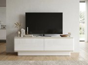 Comoda TV ALVIN 135 cm, alba/aurie