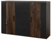 Comodă Signat Typ 26 (Negru + Stejar flagstaff + argintiu). 1107659