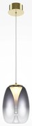 Pendul LED design decorativ Splash auriu/gri