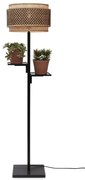 Lampa de podea eco din bambus cu 2 rafturi Bhutan 40x25 negru