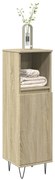 vidaXL Dulap de baie, stejar sonoma, 30x30x100 cm, lemn prelucrat
