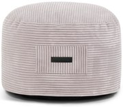 Taburet gri deschis cu tapițerie din catifea reiată Om 60 – SLOWDOWN