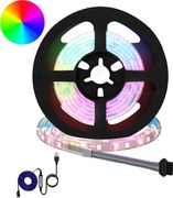 vidaXL Bandă LED 2 pcs Negru și transparent 1200 mm Cupru și Plastic