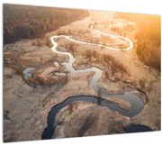 Tablou pe sticlă - Răsărit la Meander (70x50 cm)