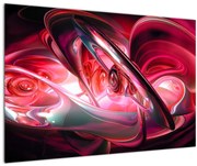 Tabloul fractalilor în roșu (90x60 cm)