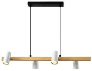 Lustră pe cablu XILO 4xGU10/25W/230V fag/alb