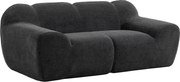 HOMCOM Canapea 2 Locuri din Chenille Fără Structură, cu Șezut Larg și Brațe Largi, 174x91x61 cm, Gri Închis | Aosom Romania
