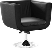 vidaXL Scaun de bar, negru, piele ecologică