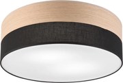Plafonieră SIRJA WOOD 2xE27/15W/230V d. 45 cm negru/stejar
