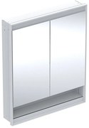 Dulap incastrat cu oglinda si nisa Geberit One ComfortLight 75 cm alb