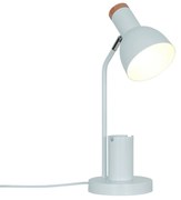 Lampa de birou camera copii cu suport telefon si pixuri, Devone alb