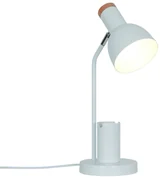 Lampa de birou camera copii cu suport telefon si pixuri, Devone alb