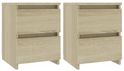 Noptiera, 2 buc., stejar Sonoma, 30 x 30 x 40  cm, PAL
