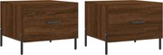 vidaXL Măsuțe de cafea, 2 buc. stejar maro, 50x50x40 cm, lemn compozit