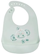 Baveta din silicon cu buzunar, ajustabila, Yum! Bib - Green crocodile