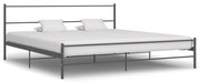vidaXL Cadru de pat, gri, 180 x 200 cm, metal