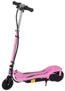 HOMCOM Scuter Electric Pliabil pentru Copii de 7-14 Ani Máx. 50 kg Scooter cu Viteză Max. 12 km/h Înălțime Ajustabilă Buton Pornire și Frâne 75x36x82-93 cm Roz | Aosom Romania