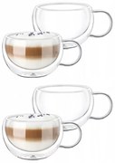 Set 4 cani Nastory, pereti dubli, sticla borosilicata, 300 ml
