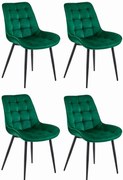 Set Scaune 4 Bucatarie/Dining Joy Verzi Catifea
