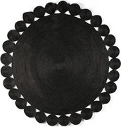 Covor elegant din iuta, realizat manual, DOON 200cm negru 80918/00 TN