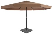 vidaXL Umbrelă de soare de grădină, bază portabilă, taupe